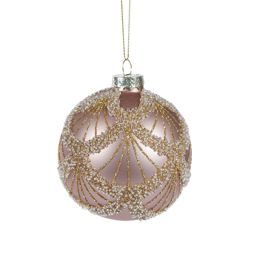 Art Deco Beaded Christmas Bauble