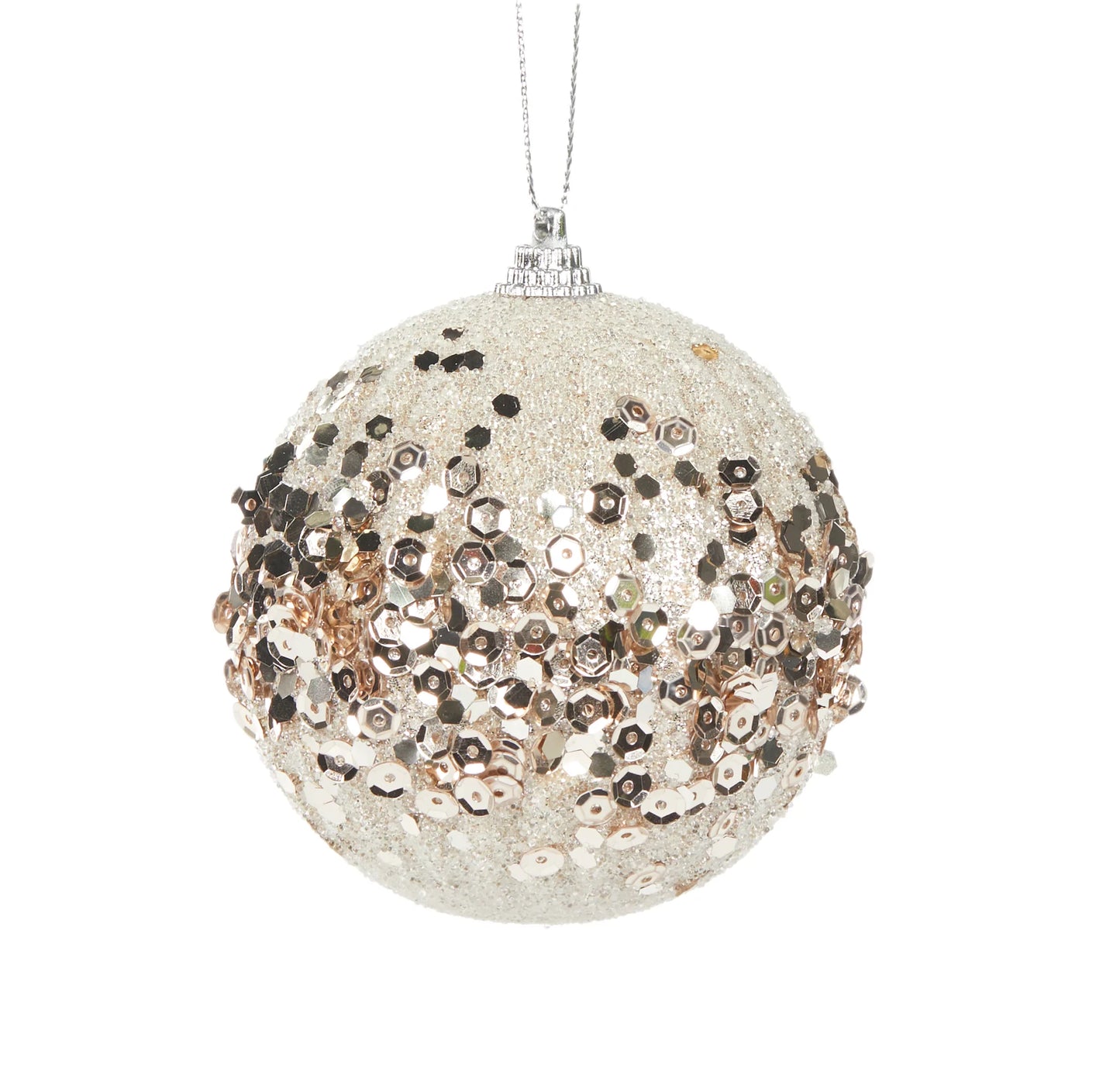 Champagne Wrapped Christmas Bauble