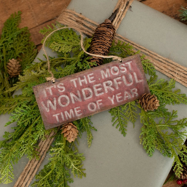 Red Most Wonderful Time Of The Year Ornament