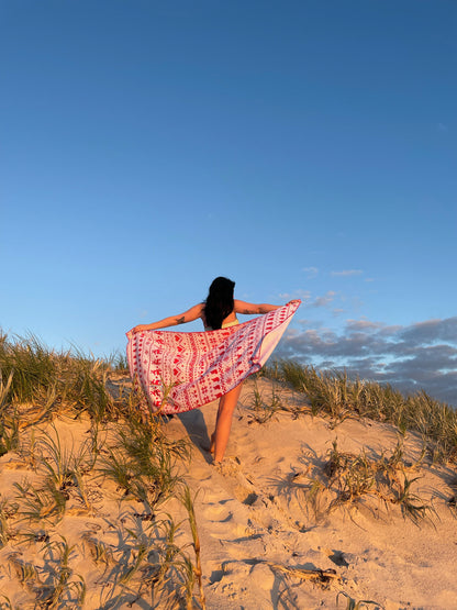 Christmas Fair Isle Beach Towel