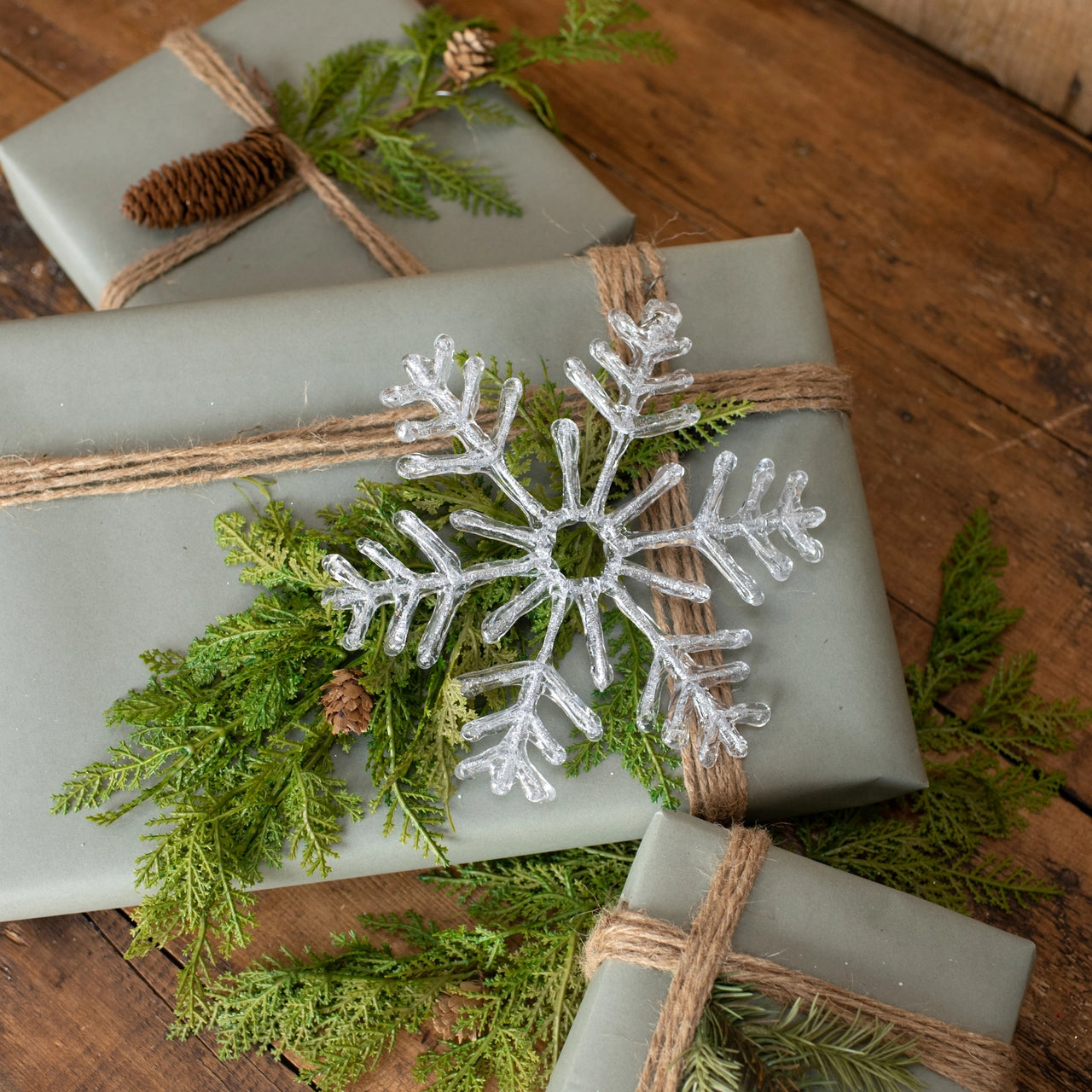 Icy Snowflake Christmas Ornament