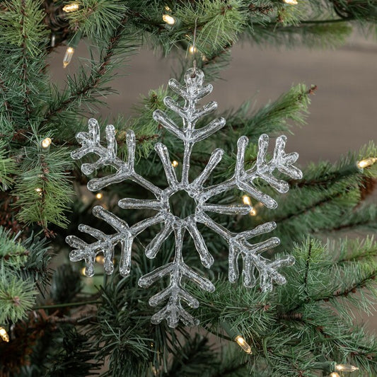 Icy Snowflake Christmas Ornament