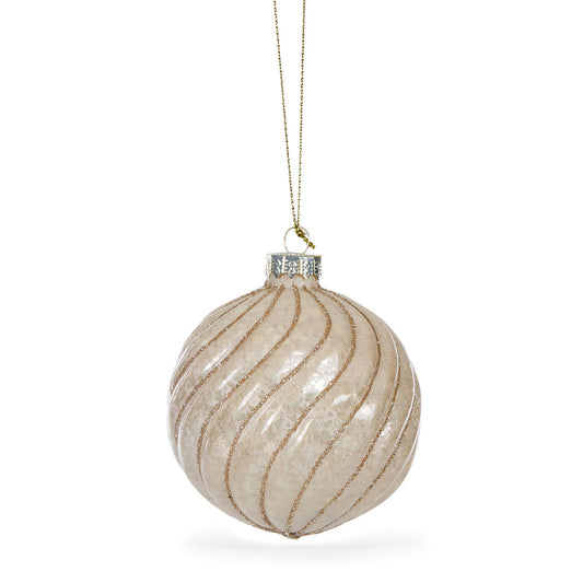 Blush Deco Swirl Christmas Bauble