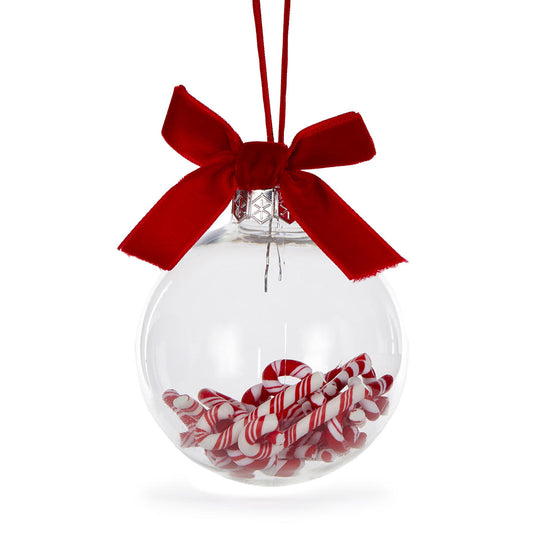 Candy Cane Filled Christmas Bauble