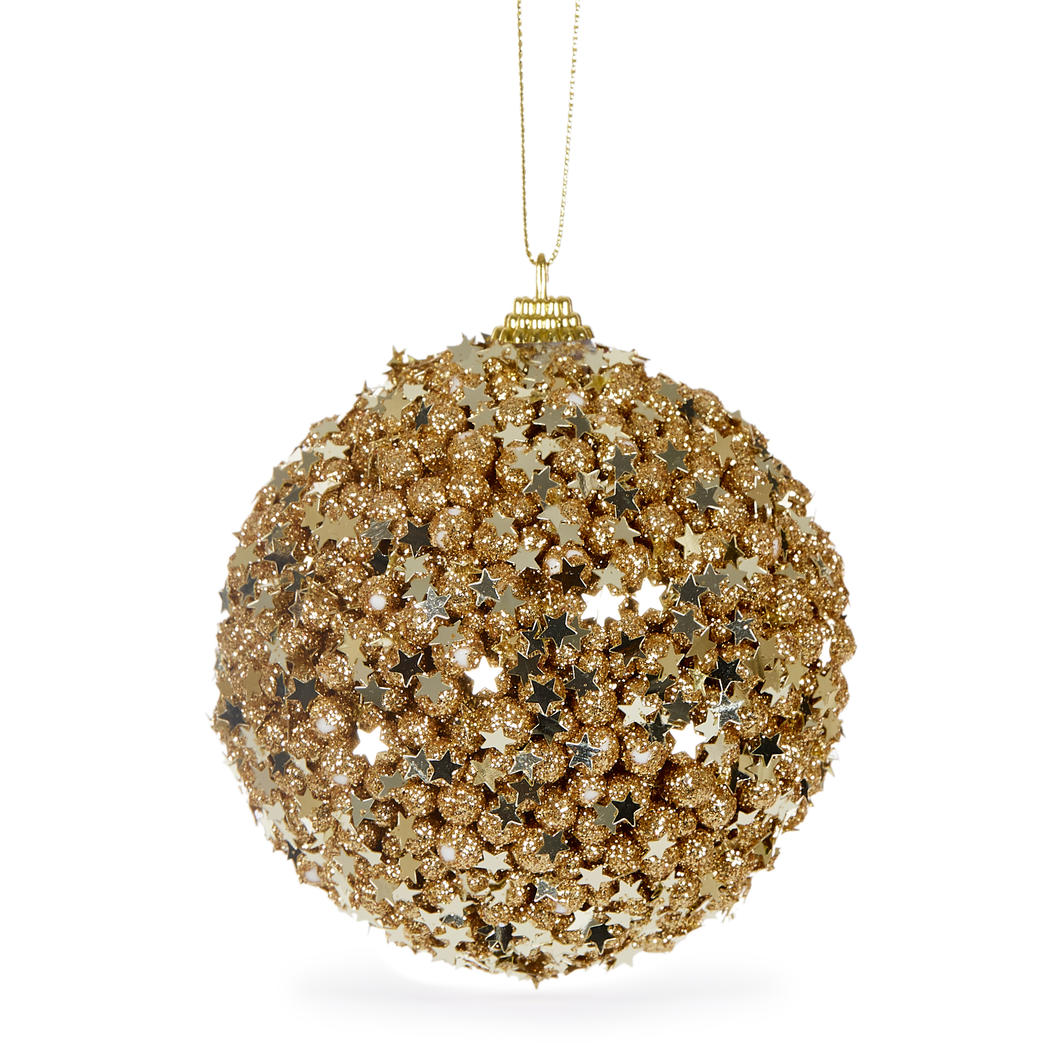 Gold Stars Christmas Bauble