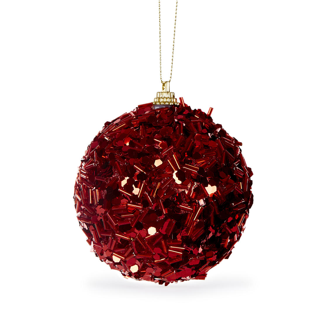 Red Confetti Bauble