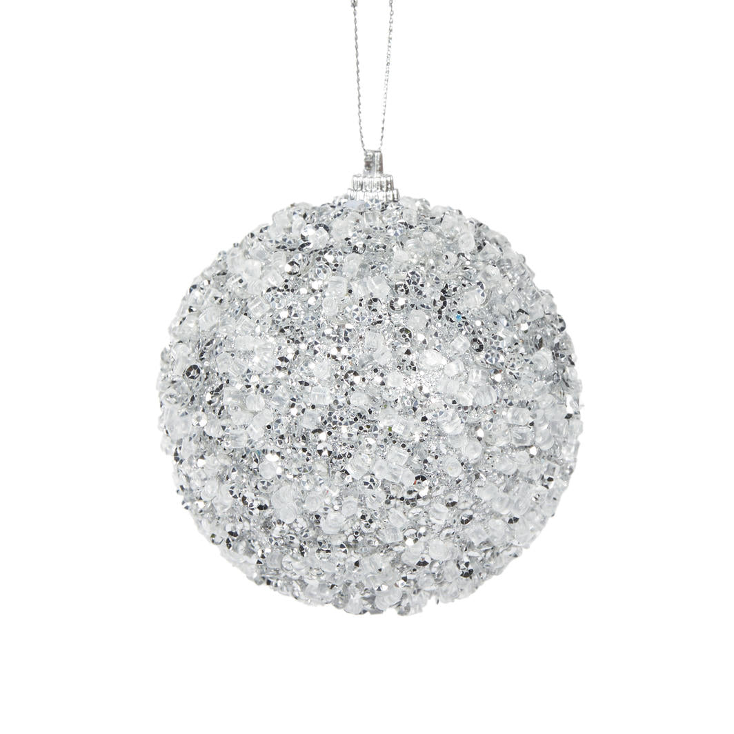 Silver Crystals Bauble