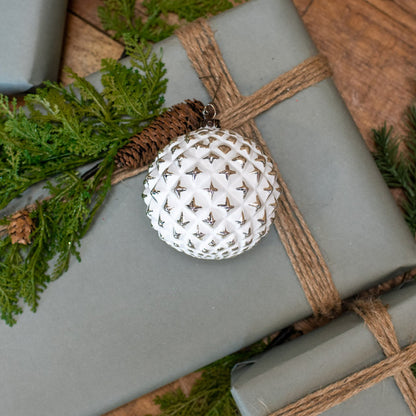 White Geometric Ornament