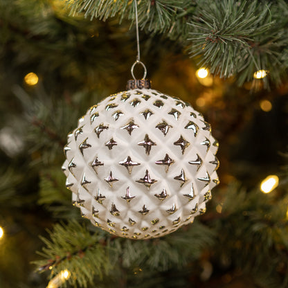 White Geometric Ornament